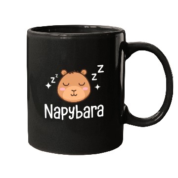 Discover Napybara Sleepy Cute Capybara Sleeping Nap Lover Mugs