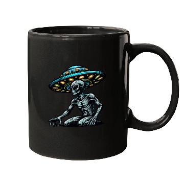 Discover Grey Alien UFO Mugs