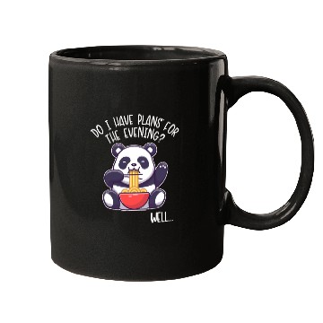 Discover I Have Plans For The Evening Panda Bear Friend Mugs