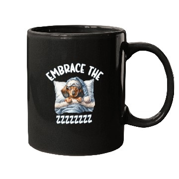 Discover Embrace the ZZZZ cute sleeping Dachshund Mugs