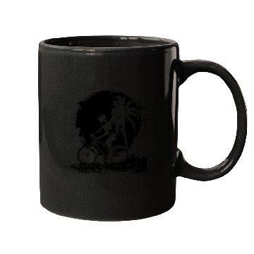 Discover Cycling Girl Drawing Mugs