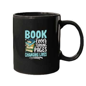 Discover Book Lover Turning Pages Changing Lives Design Mugs