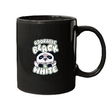 Discover Adorable Black And White Panda Bear Friend Lover Mugs