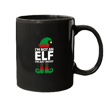 Discover I'm Not An Elf Im Just Short Funny Christmas Mugs