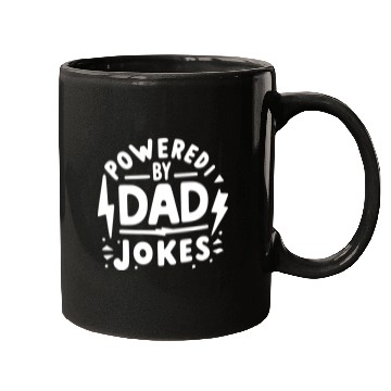 Discover Powered by Dad Jokes Mugs