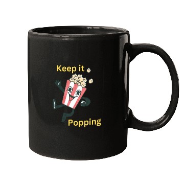 Discover Keep it popping! Popcorn Character! Mugs