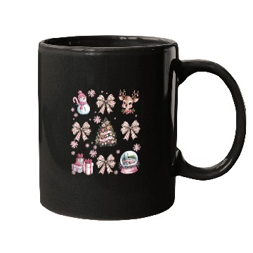 Discover Christmas Coquette Bow, Cute Christmas Snowman Mugs