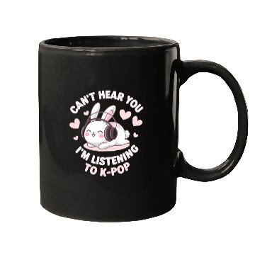Discover Can't Hear You K-Pop Bunny Mugs