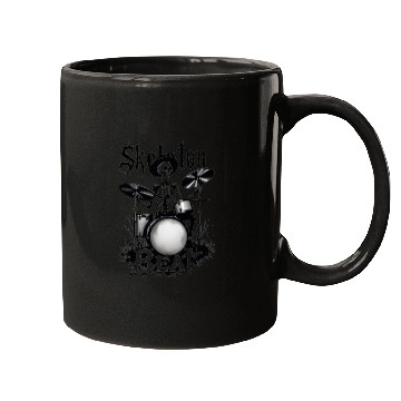 Discover Skeleton Beat: Funny Cowboy Skeleton Playing Drums Mugs