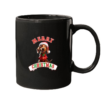 Discover Merry Christmas Dachshund cute Santa Dog Mugs