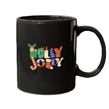 Discover Playful Textured Holly Jolly Mugs
