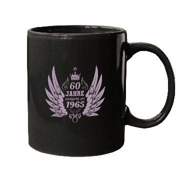 Discover 60 years unique since 1965 angel wings Mugs