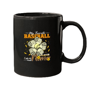 Discover My Favorite Baseball Player Calls Me Nana Mugs