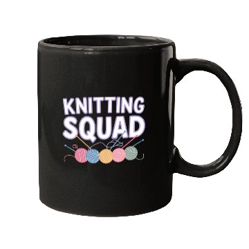 Discover Yarn and Needle Knitting Circle Creative Icon Mugs