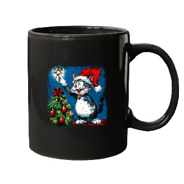 Discover Cat Christmas Mugs