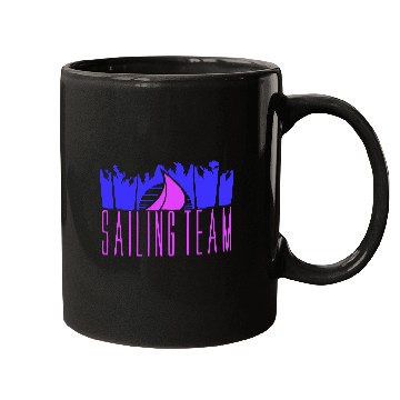 Discover Sailing Team Ship Sun Palm Trees Sunset Sunrise Mugs