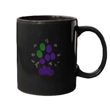 Discover AroAce Cat Paw Prints Mugs