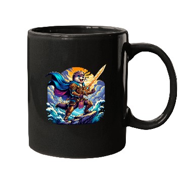 Discover Epic Warrior Otter with Sword in Hand Mugs