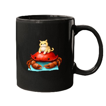 Discover Cat and crab friends Mugs