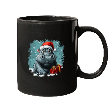 Discover Hippo Christmas Mugs