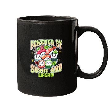 Discover Powered By Sushi And Wasabi Mugs