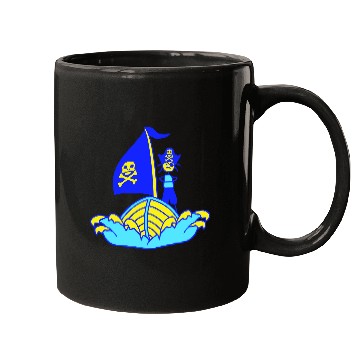 Discover Pirate Ship Child Captain Bad Buccaneer Boy Waves Mugs