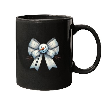 Discover Snowman Coquette Bow, Merry Christmas Mugs