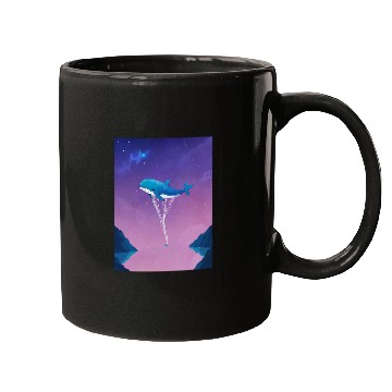 Discover Whale's Dance in the Galaxy Mugs