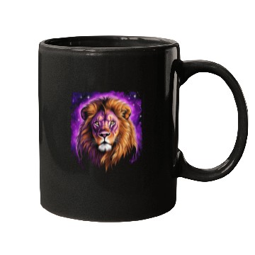 Discover Starry Night Mugs design of lion Rembrandt style