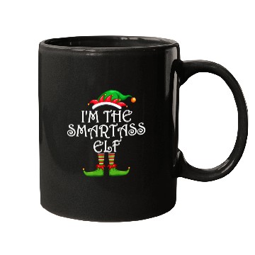 Discover I'm The Smartass Elf Mugs Matching Family