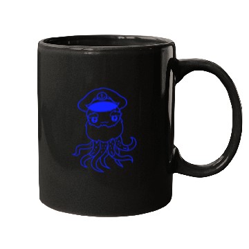 Discover Old Octopus Octopus Cephalopod Funny Captain Squid Mugs