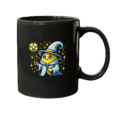 Discover Cute Wizard Lemon with Magic Wand Mugs