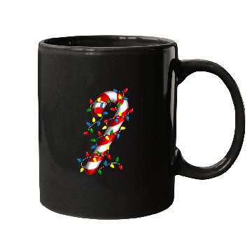 Discover Candy Cane Merry and Bright Christmas Lights Candy Mugs