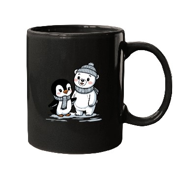 Discover Penguin and Polar Bear Friends Mugs