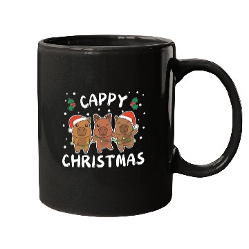 Discover Merry Christmas Cute Capybara Festive Lights Mugs