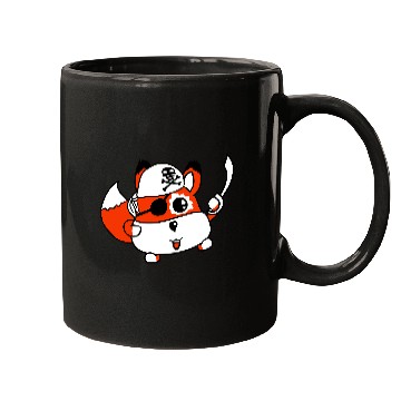 Discover Little Cute Captain Fox Pirate Animal Eye Patch Mugs