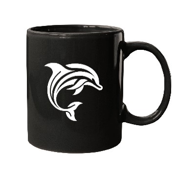 Discover Diver T Tattoo Style Dolphin Jumping Mugs