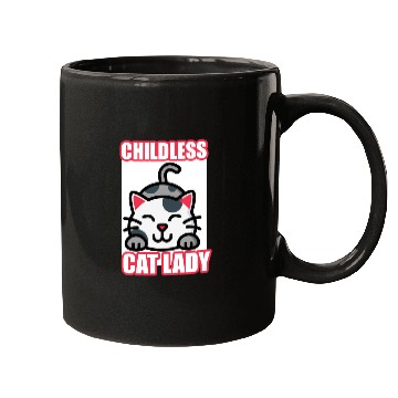 Discover childless cat lady Mugs