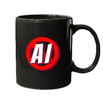 Discover Stop Ai Sign Against Ai Mugs