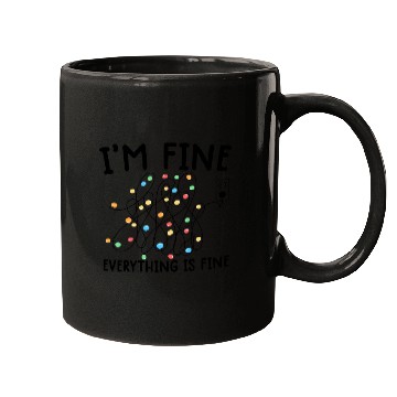 Discover Christmas Lights I'm Fine funny Xmas Mugs