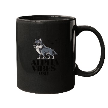 Discover Beautiful gift idea funny quote design Alpha Wolf Mugs