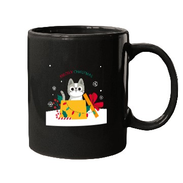 Discover Meowy Christmas Surprise! Mugs