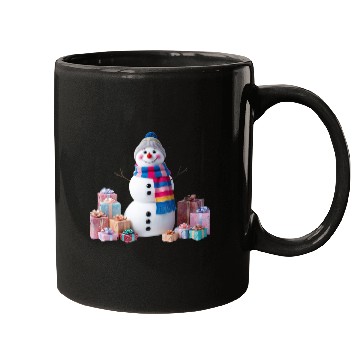Discover "Festive Snowman Mugs – Pastel Winter Charm