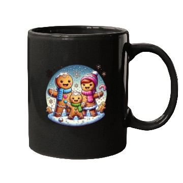 Discover Gingerbread Family Christmas Delight Mugs