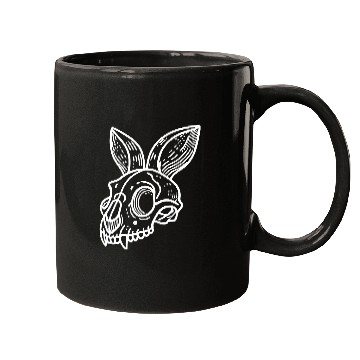Discover Minimalistic Vector Rabbit Skull Kids Drawing Mugs