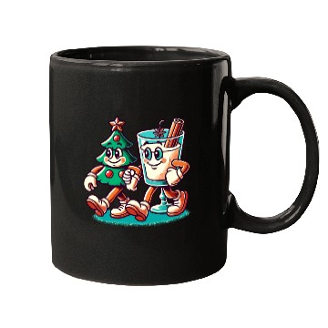 Discover Merry Christmas Retro Style Mugs