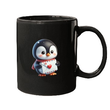 Discover Penguin Valentine Mail with Heart Mugs