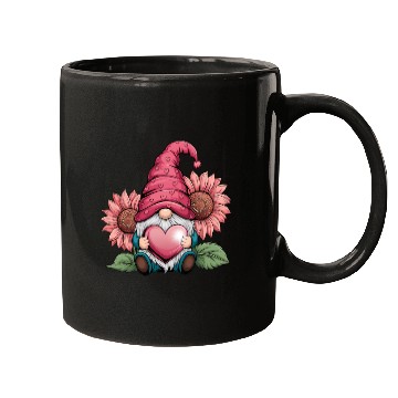 Discover Happy Valentines Gnome with Sunflower Mugs