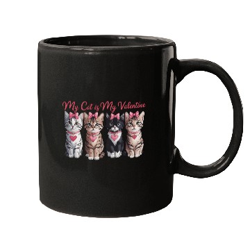 Discover My Cat is my Valentine Mugs