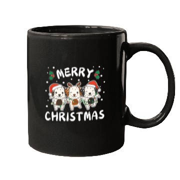 Discover Merry Christmas Cute Dalmatian Festive Lights Mugs